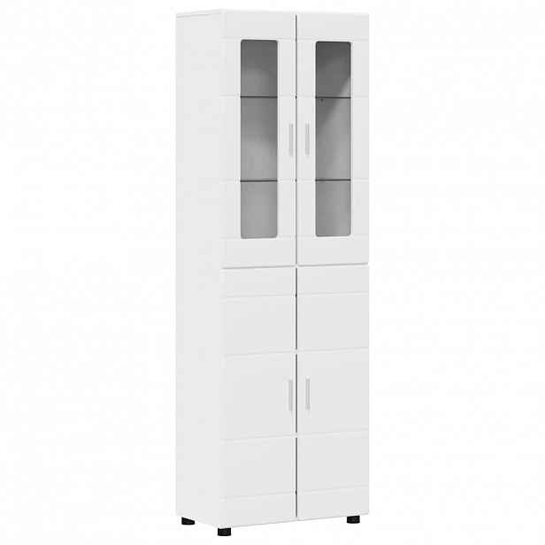 vidaXL Vysoký bufet FLORIN 60 x 35 x 182 cm Bílá Kompozitní dřevo