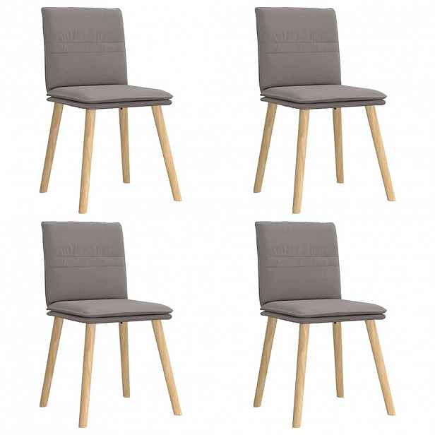 vidaXL Jídelní židle 4 ks taupe textil