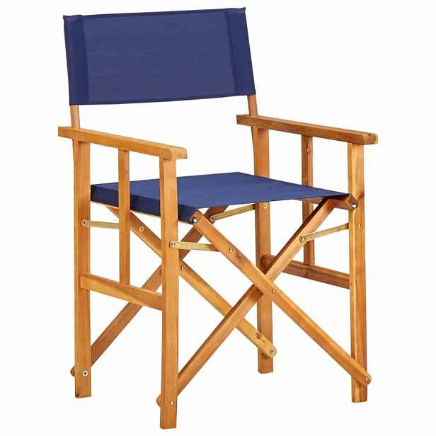 Režisérská židle akáciové dřevo Modrá