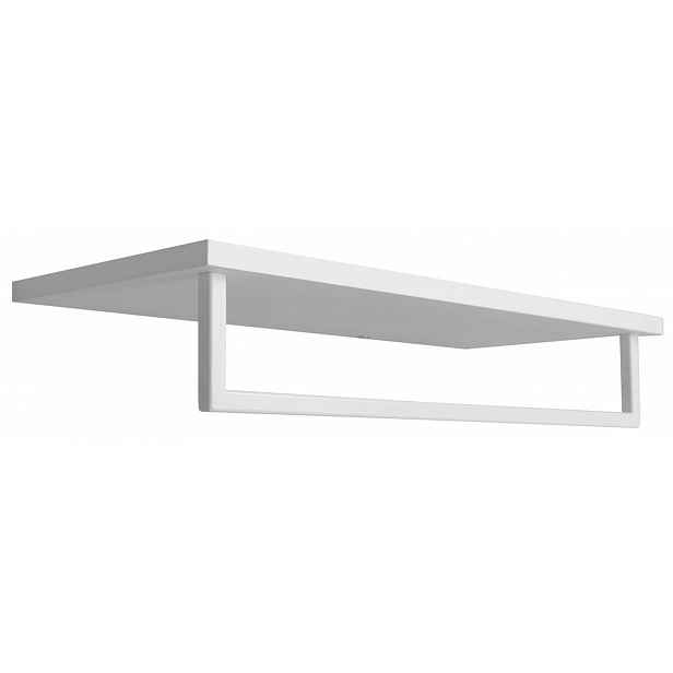 Sapho Ska - Polička s držákem ručníku, délka 60 cm, bílá SKA385W