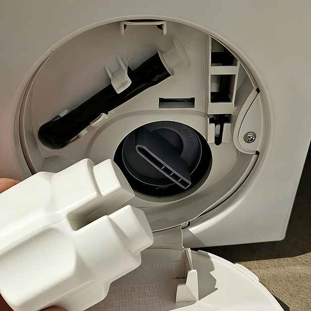 TEMU 1 ks Nástroj pro otevírání krytu filtru odtokové pumpy pračky, snadný otevírací klíč víka, ergonomická rukojeť