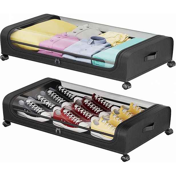 Úložný box pod postel na kolečkách šuplík pro 2 skladování