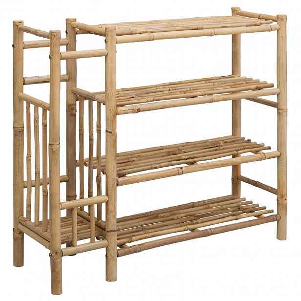 vidaXL Regál na boty 88 x 27 x 80 cm Bambus Přírodní