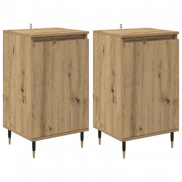 vidaXL Servírovací skříň 2 ks Artisanový dub 40 x 35 x 70 cm