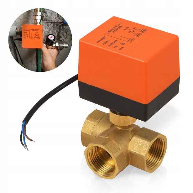 Elektroventil 3cestný kulový DN25 1'' 220V