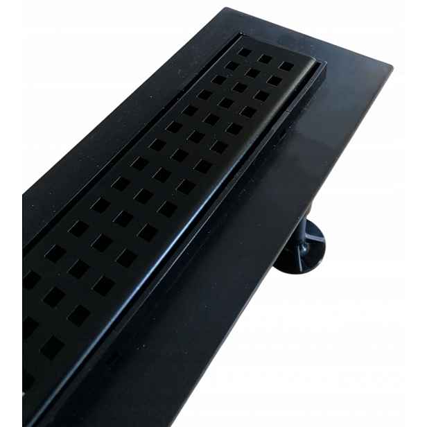 Lineární odtok 60 cm Abs nízká konstrukce M06B Černá