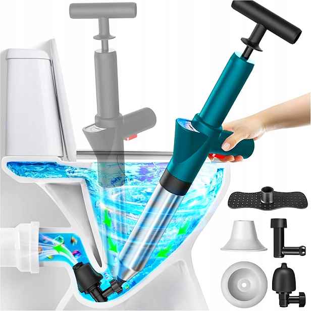 Tlakový Nástroj K Zprůchodnění Potrubí Kanalizace Pumpa Pistole Wc Sifonů Dřezu