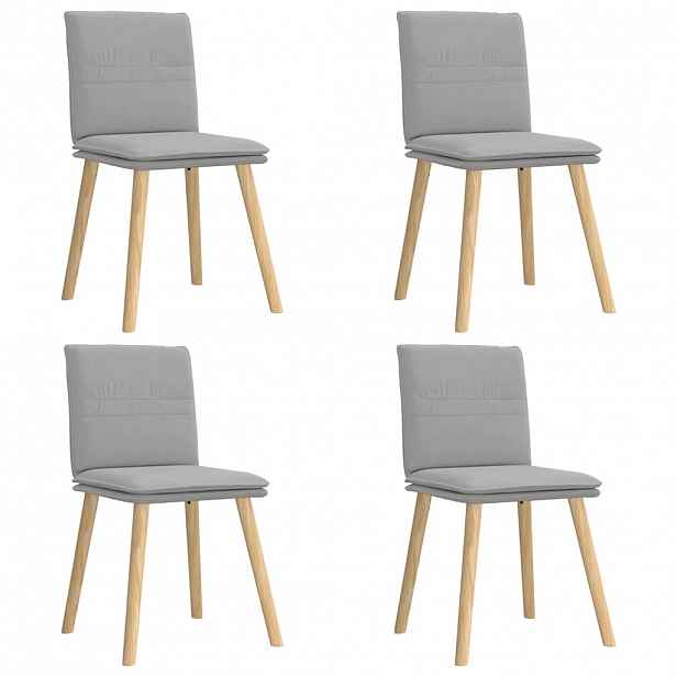 vidaXL Otočné jídelní židle 4 ks Oblak šedá textil