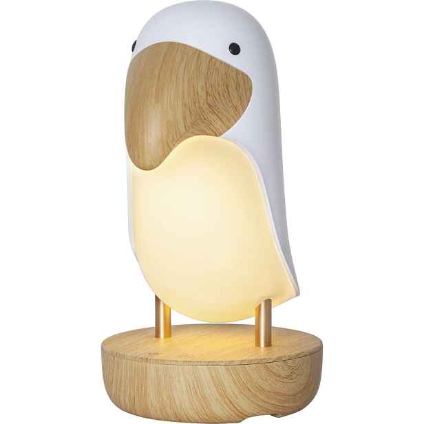 Bílo-hnědé LED dětské noční světlo Toucan – Star Trading