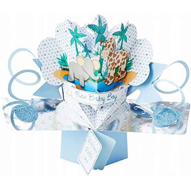 Narozeninová přáníčka 3D pop up pro dítě chlapce s obálkou 21x13 cm dárek
