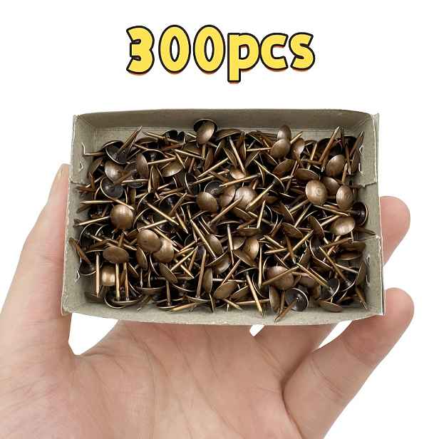 TEMU 300/1000 ks Červené Vintage Železné Hřebíky na Pohovky, Vintage Připínáčky, Čalounické Piny, Dveřní Hřebíky, Kulatá Hlava, Dekorace Nábytku,