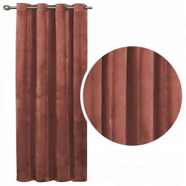 Velurové záclony Imperial 140x250 Velur starorůžová