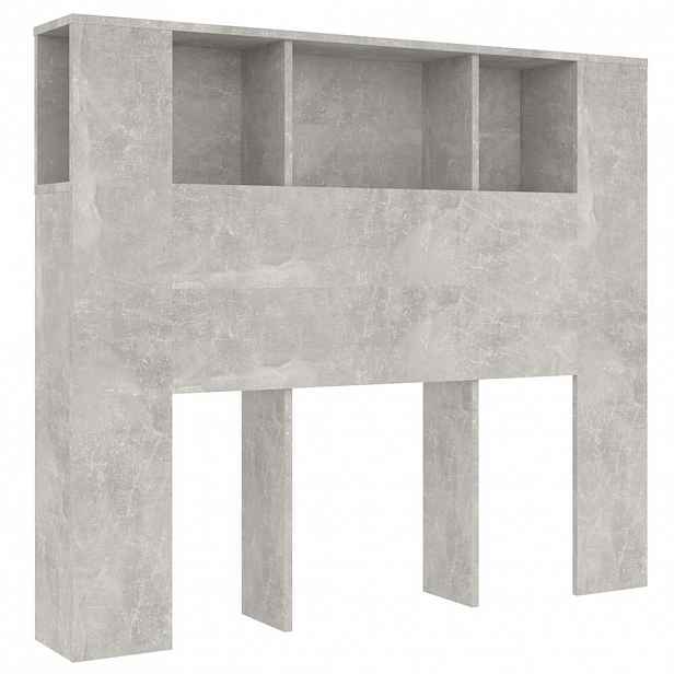 vidaXL Čelo postele s úložným prostorem betonově šedé 120x18,5x102,5cm