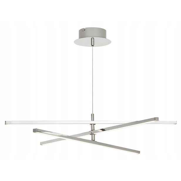 Závěsná Led lustrová lampa chromová, moderní, podlouhlá, nastavitelná, 60 Rabalux