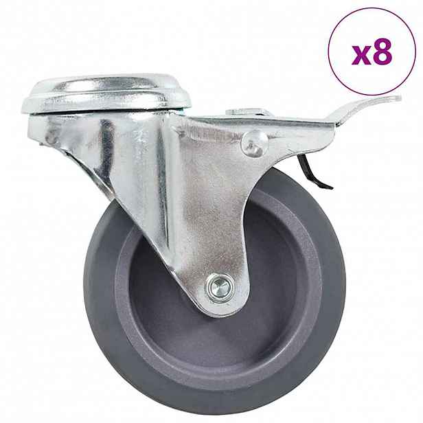 vidaXL 8 ks otočná kolečka s otvorem pro šroub 75 mm