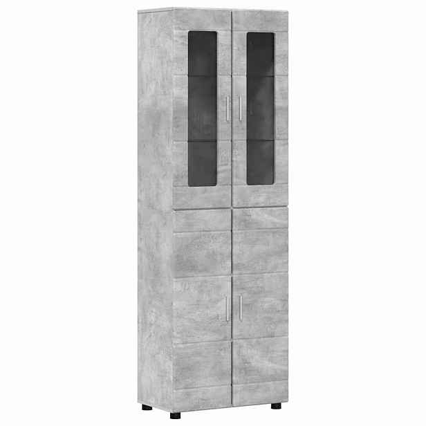vidaXL Vysoký bufet FLORIN 60 x 35 x 182 cm Betonově šedá