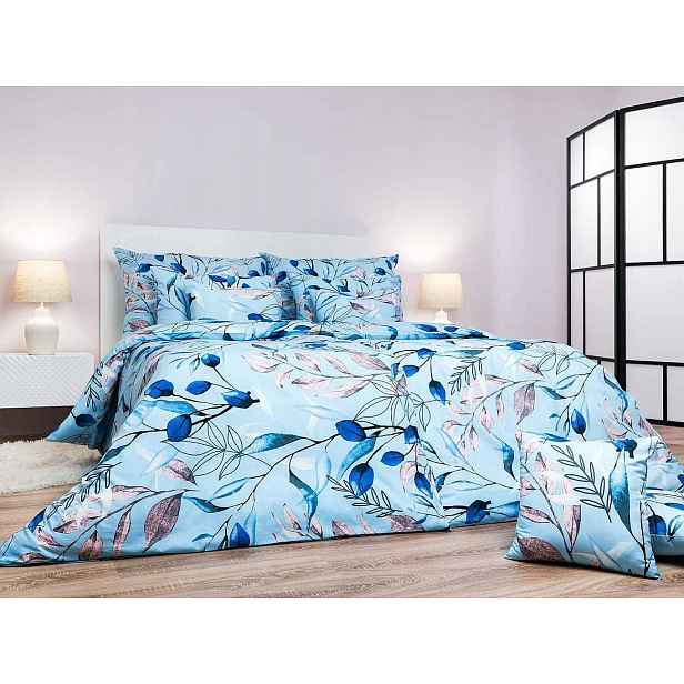 Povlečení krep Milaya modrá 240x200, 2x 70x90 cm II.jakost
