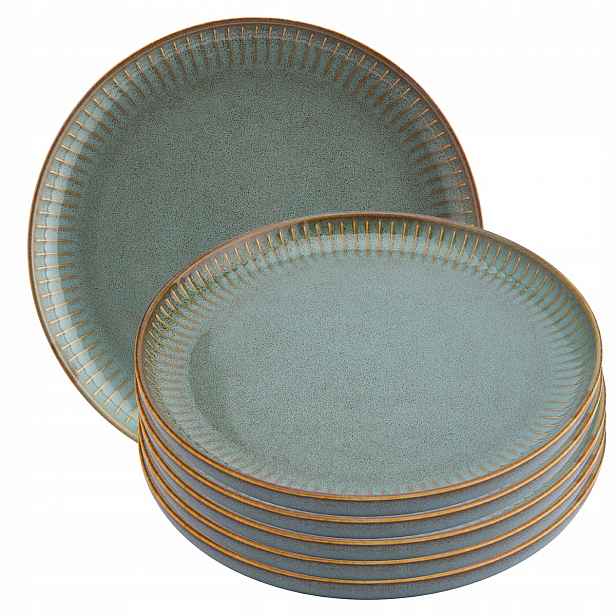 Sada talířů 6 ks dezertní talířky Altom Design Reactive Sage 20,5 cm