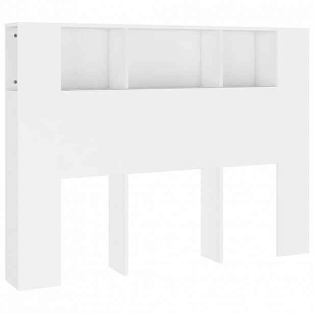 vidaXL Čelo postele s úložným prostorem bílé 140 x 18,5 x 104,5 cm