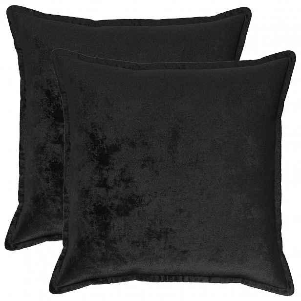 vidaXL Povlak na polštář 2 pcs HOUTEN Černá 60 x 60 cm Flanel