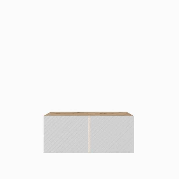 MASSENO ZÁVĚSNÝ TV STOLEK CAVA, 100/41/40 cm, dub Artisan