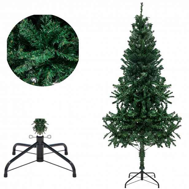 Klasický umělý vánoční stromeček z Pvc 210 cm, stojan 1200 konců