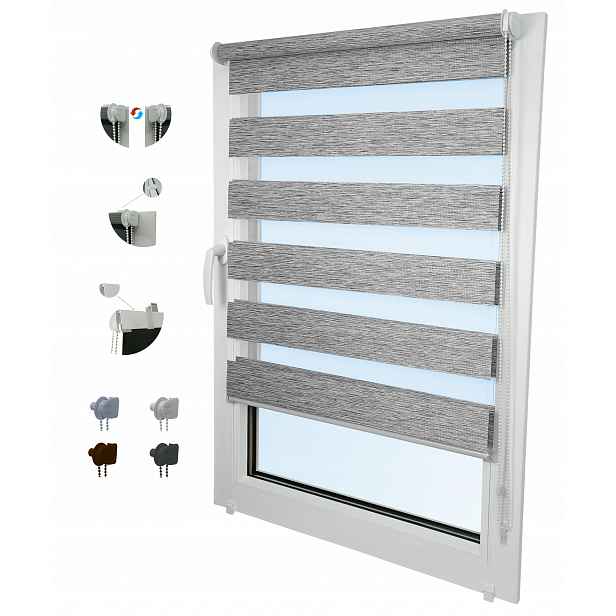 Roleta Den A Noc Na Míru 92x220 cm Velký Výběr Látek Barvy Premium