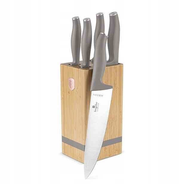 Sada nožů v bloku stojanu 6 ks Berlinger Haus Taupe BH-2974