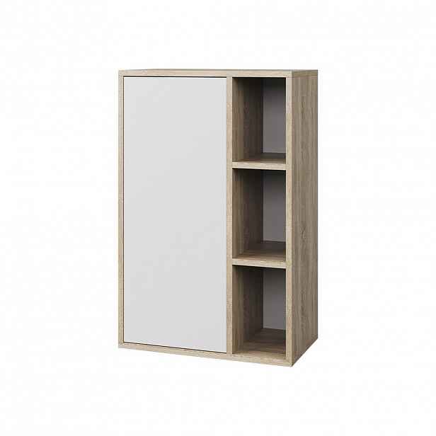 Vicco STĚNOVÁ POLICE Berno Sonoma/bílá 50.1 x 78.4 cm se 3 otevřenými přihrádkami