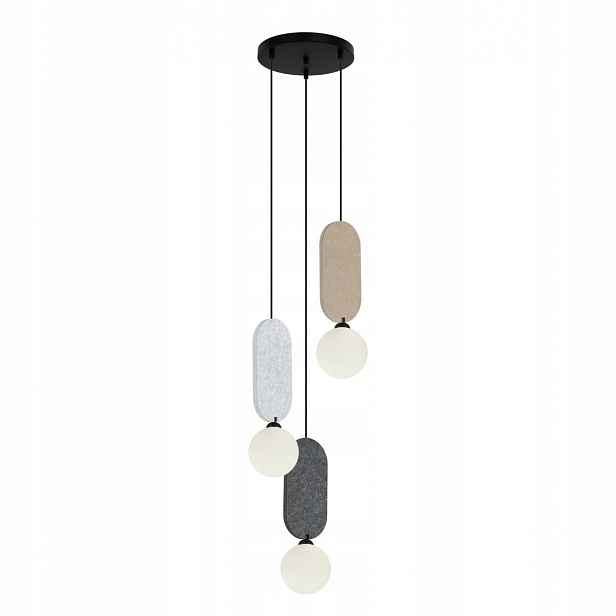 Závěsná lampa Lorenzo Béžová 3xG9 Plst 138 Cm Moderní lustr Italux