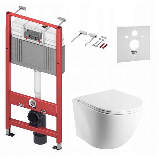 Podomítkový Wc set Tece Base s mísou na Wc Omnires Rimless
