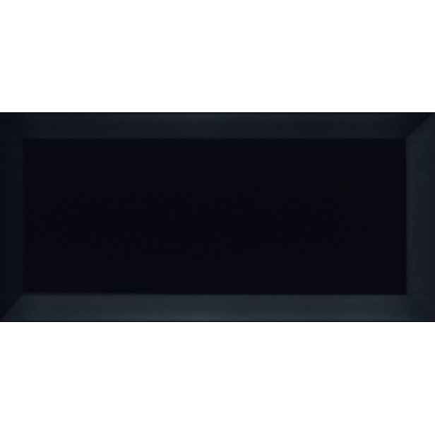 Obklad Ribesalbes Chic Colors negro bisel 10x20 cm mat CHICC1943