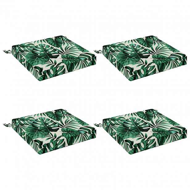 vidaXL Polstry ve 4 kusech SOEST 4 ks 100% polyester Vzor listů