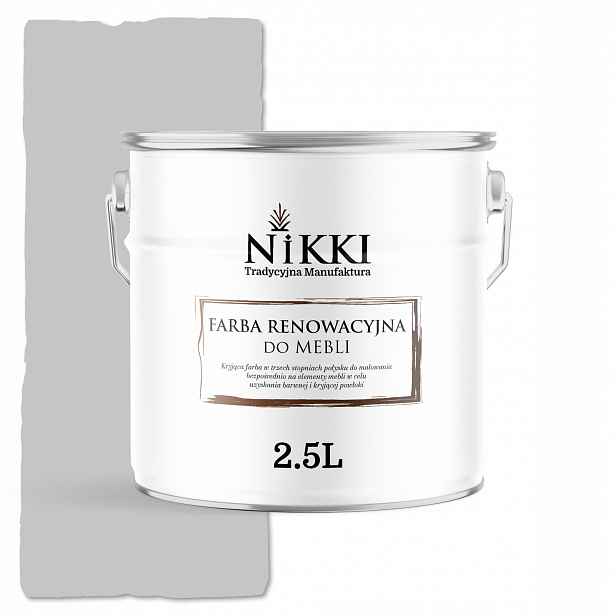 Barva pro renovaci nábytku Mdf dřevo Ozdobná Odolná 2,5L Matná Šedá světlá