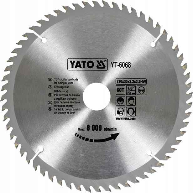 Kotoučová pila 210x60x30 mm YT-6068 Yato