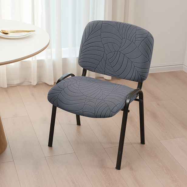 TEMU Potah na kancelářskou židli s rozparkem z žakárové strečové látky s vybledlého listu, moderní minimalistický potah na opěradlo a sedák, potah na