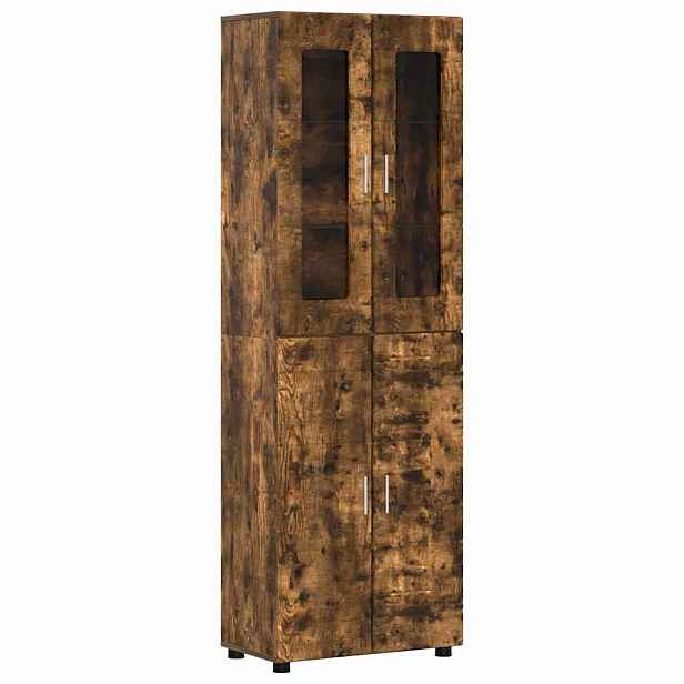 vidaXL Vysoký bufet FLORIN 60 x 35 x 182 cm Kouřový dub