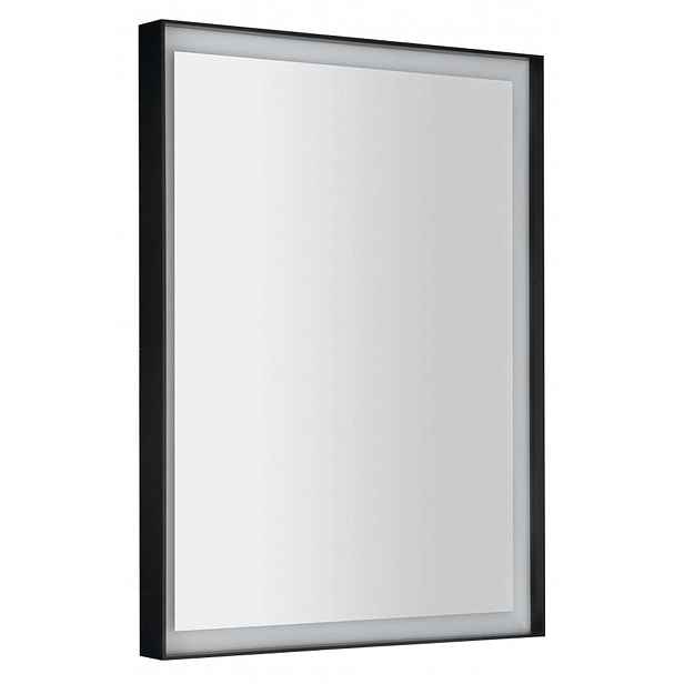 Sapho Sort LED - Zrcadlo s LED osvětlením, 80x60 cm, bezdotykový senzor, černá ST080S