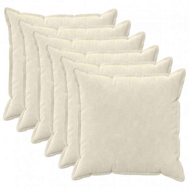 vidaXL Povlak na polštář 6 pcs HOUTEN Krémová 55 x 55 cm