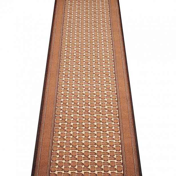 Vopi Kusový koberec GRENOBLE hnědá 67 x 150 cm