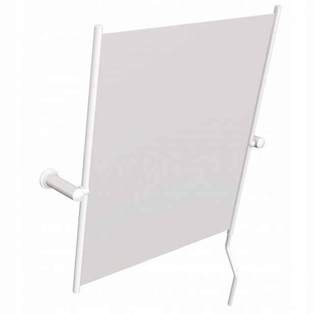 Zrcadlo s rukojetí Bezpečné proti rozstřikování 500 x 600 mm Bílé