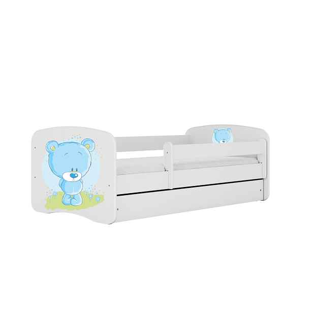 Kocot kids Dětská postel Babydreams medvídek bílá, varianta 70x140, bez šuplíků, s matrací