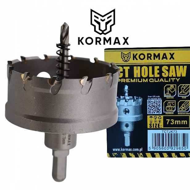 Korunkový Vrták 73 mm vrták slinutý karbid Tct 73x25 Korunkový Vrták Vidiový