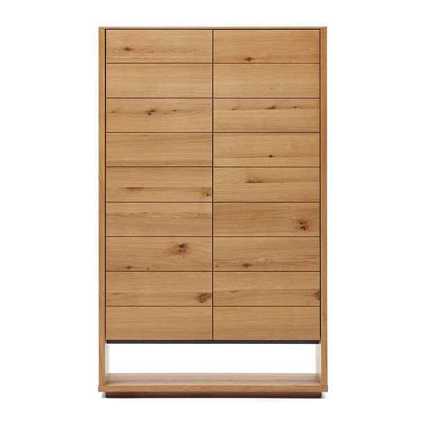 Skříň v dekoru dubu v přírodní barvě 100x163,5x40 cm Alguema – Kave Home