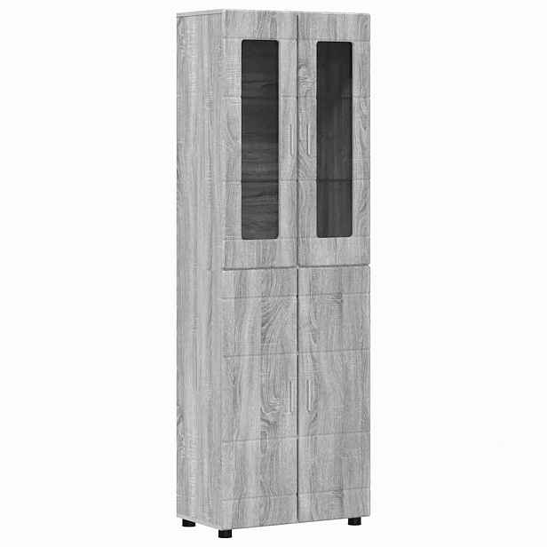 vidaXL Vysoký bufet FLORIN 60 x 35 x 182 cm Šedá Sonoma