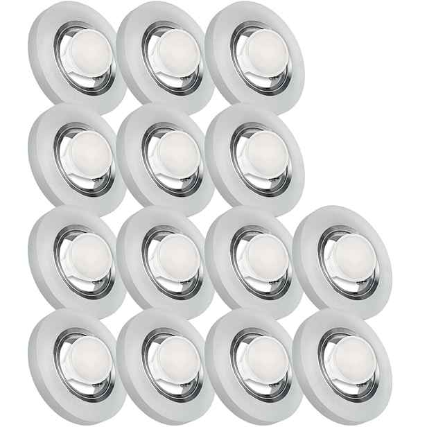 14X Skleněná Zapuštěná Lampa S Velmi Silným Sklo 3W Led Žárovka