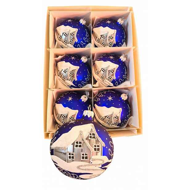 Vánoční Baňky Dekorované 10 cm.