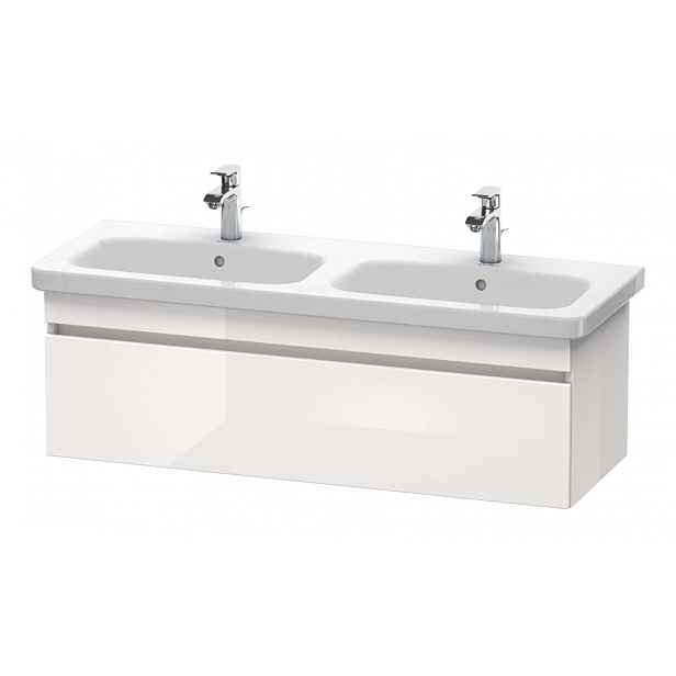 Duravit DuraStyle - Umyvadlová skříňka 40x123x45 cm, 1 zásuvka, lesklá bílá DS639802222