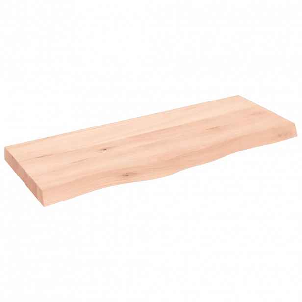 vidaXL Nástěnná police 100x40x(2-6) cm neošetřené masivní dubové dřevo