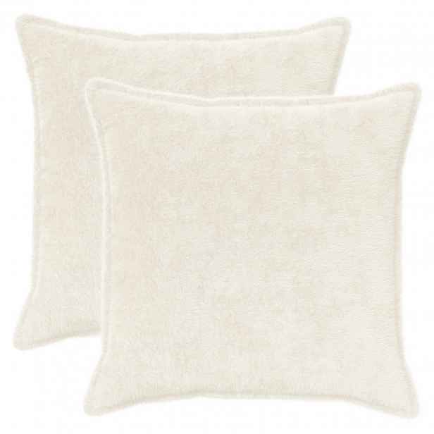vidaXL Povlak na polštář 2 ks HOUTEN Bílá 60 x 60 cm Umělá králičí